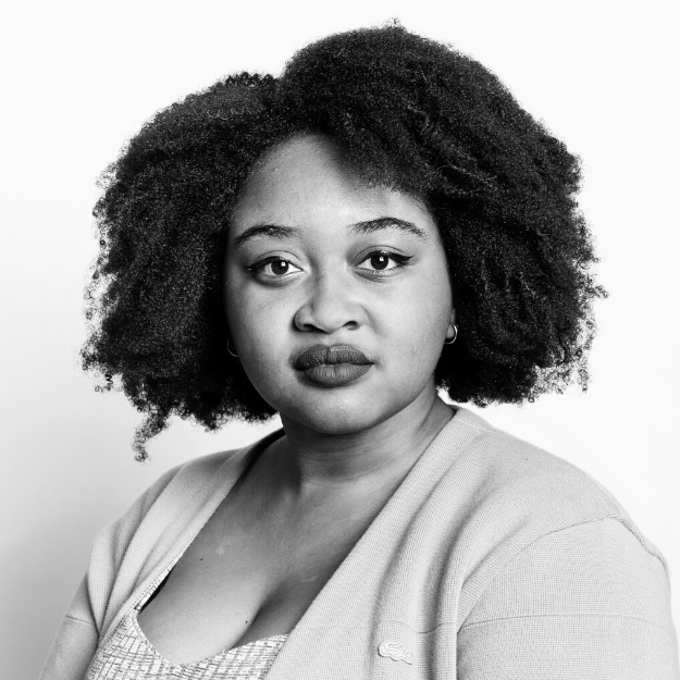 Black and white headshot of Canelia Mbida