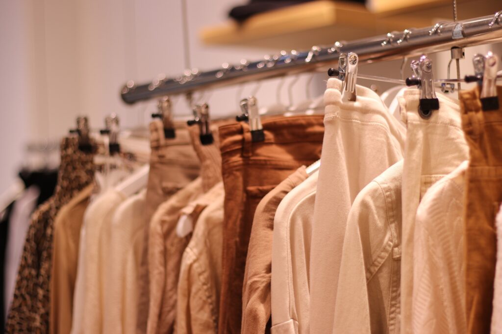 Photo of a rack of clothes