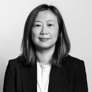 Headshot of Joyce Tsoi in black and white