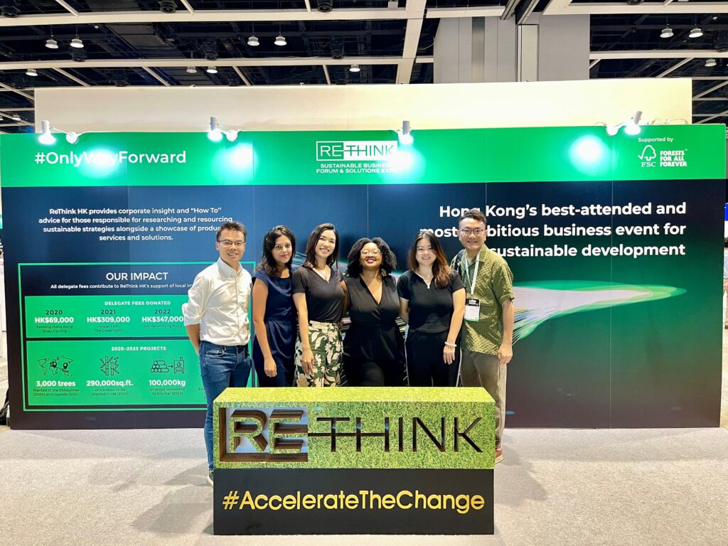 Photo of Cascale employees standing together at rethink hk event