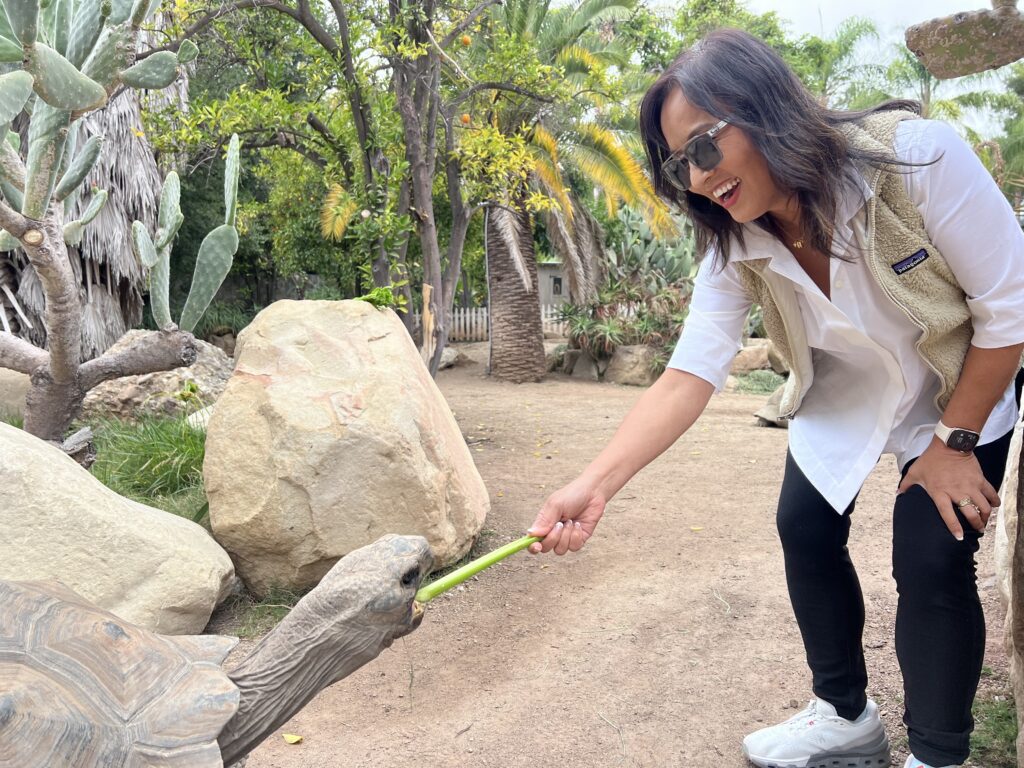 CEO Ying McGuire at Rick Rideway's home at the Turtle Conservancy